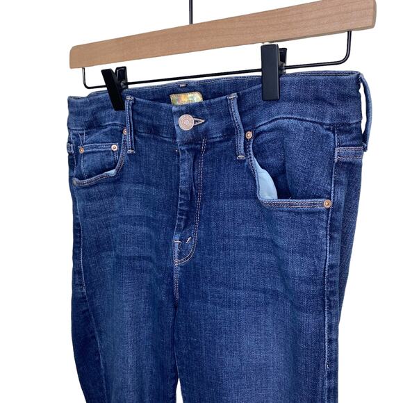 MOTHER The Looker Ankle Wash Denim Jean: Girl Crush Size 28 - Picture 4 of 11